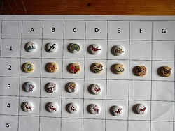 15 Mm wooden button, buttons from collection for scrapbooking, clothes, bags deer, bear, birds, wild animals