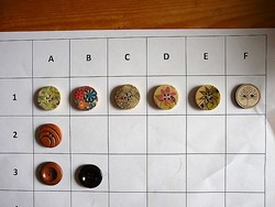 25 Mm wooden button, button from the collection for scrapbooking, clothes, bags, floral solid color