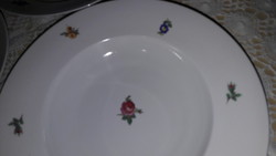 Zsolnay, ritka, szép virág mintás, 1 db mély tányér