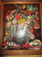 Virágcsendélet - KatonaTibor művésztől - 60x50 cm plusz keret