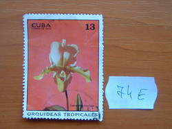 KUBA 13 C 1972 Trópusi orchideák Cypripedium bucolique 74E