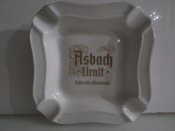 Porcelán - HEINRICH - RÉGI - ARANYOZOTT - FEHÉR - hamutartó - 14 x 14 x 2.5 cm - hibátlan.
