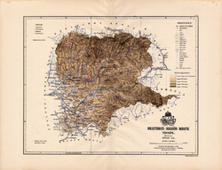 Beszterce - Naszód megye térkép 1888 (4), Magyarország, vármegye, atlasz, eredeti, Kogutowicz, 43x56