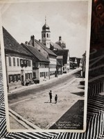 1942 Lauchheim, adolf-hitler-strasse with marktplatz postcard