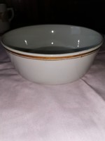 Zsolnay porcelán aranyszegélyes gulyás tányér, kocsonyás tányér