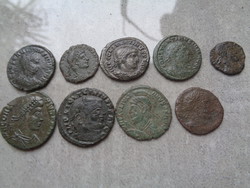 Római bronzpénzek lotban