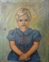 Imrich Weiner-Kral - a szépszemű kislány-eredeti festmény! leárazásnál nincs felező ajánlat!