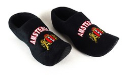 1C327 Amsterdam Crest Black House Slippers
