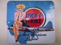 Régi Lucky strike fém cigarettás doboz az 50-es évekből