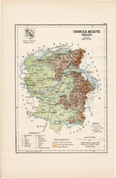 Ugocsa megye térkép 1889 (3), Magyarország, vármegye, régi, atlasz, eredeti, Kogutowicz Manó, Gönczy
