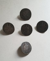 XV. Kreuzer 1684-1689 Salzburg ezüst érme-gombok