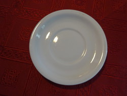 Zsolnay porcelain, white teacup coaster, diameter 12 cm. He has!
