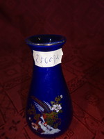 Japanese porcelain vase, cobalt blue base with gold border, height 10 cm. He has!