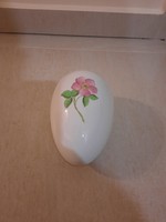 Nagy Herendi virágmintás mintás porcelán tojás bonbonier