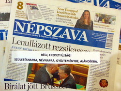 1997 november 6  /  NÉPSZAVA  /  SZÜLETÉSNAPRA! EREDETI NAPILAP! Ssz.:  13876