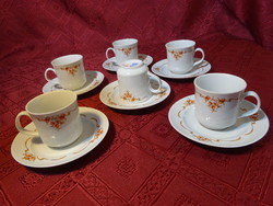 Alföldi porcelain rosehip pattern coffee cup + coaster. He has!