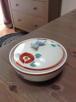 Japán kézzel festett fedeles porcelán bonbonier