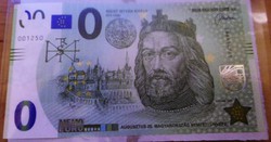 0 Euró Szent István Memo Euró Első Magyarkiadású bankjegy RR UNC