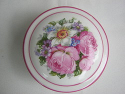 Zsolnay porcelain rose bonbonier or jewelry holder