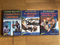 3 db Kék könyvek - Edgar Wallace és E.D. Biggers