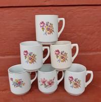 Pack of 6 beautiful floral drasche stone quarry mugs, mugs in one package, sellers are collectors of beautiful beauties