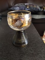 Aranyozozott  szölős pohár