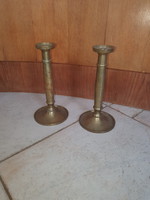 Copper candle holder pair