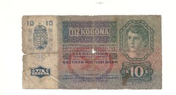 1915 Osztrák Magyar monarchia 10 korona papírpénz bankjegy 1 forintról KIÁRUSÍTÁS AKCIÓ