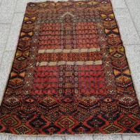 Antik Turkmen Ensi Hatchli nomád szőnyeg