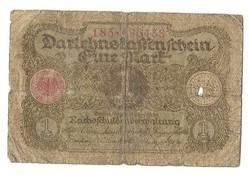 1 márka német birodalom Deutsche Reich Berlin 1920 papírpénz bankjegy 1 forintról KIÁRUSÍTÁS 