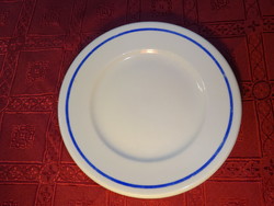 Zsolnay porcelain, antique, cake plate with shield seal, blue stripe. He has!