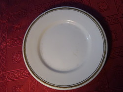 Zsolnay porcelain, cake plate with gold border, diameter 18.3 cm. He has!