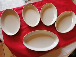 Porcelán ovális kocsonyás tányér, főzelékes tányér, tál 