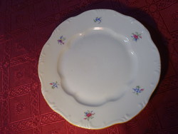Zsolnay porcelain, antique, plate with shield seal, yellow edge. He has!