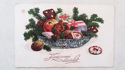 Régi karácsonyi képeslap 1934 levelezőlap