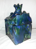 Különleges kerámia doboz kínáló bonbonier forma vagy ékszeres jelzett