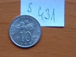 MALAYSIA MALAJZIA 10 SEN 2000  S431
