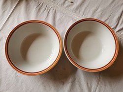 Alföldi porcelán sárga csíkos kocsonyás, gulyás tányér 