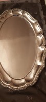 Bėcsi rôzsás jelzett ezüst tálca 40cm hosszú 25cm széles hibátlan frissen polírozva