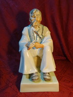Zsolnay porcelán, antik, pajzspecsétes figurális szobor, SZALONNÁZÓ JUHÁSZ. Vanneki!