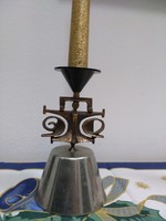 Juryed applied arts bronze alloy candlestick muharos or priest z.