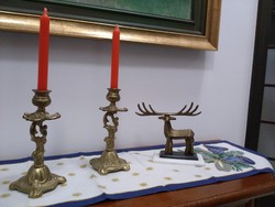 Copper alloy candle holder in pairs
