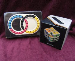 Vadász kocka+Varázs gyűrű logikai játék 1982-ből, ill. 1996-ból bontatlan csomagolásúak! retro
