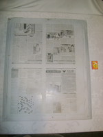 Retro lemez tábla, falvédő - hódmezővásárhelyi újság cikkekkel, hírekkel - 2003