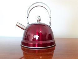 Teafőző vintage stílusú piros teakanna teás kanna