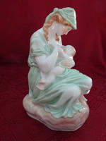 Herend porcelain figurine, breastfeeding mother of children. He has!