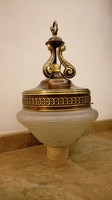 Antik réz függő konyhai lámpa eladó "nagyobb méretű"