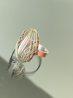 Antik kézi készítésű ezüst gyűrű