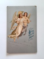 Régi képeslap 1905 angyalos karácsonyi levelezőlap