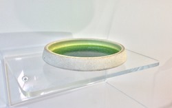 Skandináv design kedvelőknek Bo Borgström üveggel kombinált kőtál 21,5 cm átmérővel
